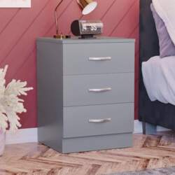 Vida Designs Grey Bedside Table Chest