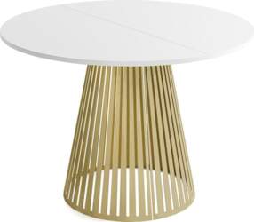 WFL GROUP Round Extendable Dining Table