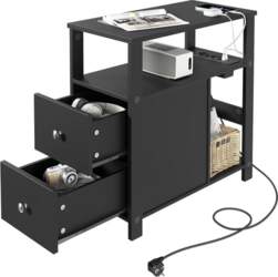 WOLTU BTS28sz Side Table with Socket