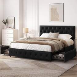 Yaheetech Upholstered Bed Frame 160 x