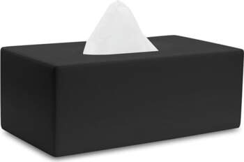 Yew Design Matte Black Tissue Box