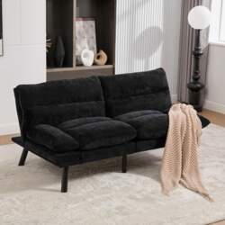 2-Seater Sofa Bed with Adjustable Backrest