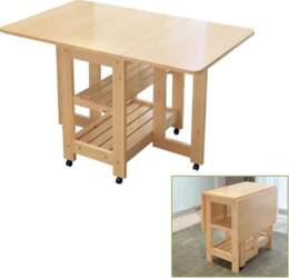 2-Sided Folding Dining Table with 2
