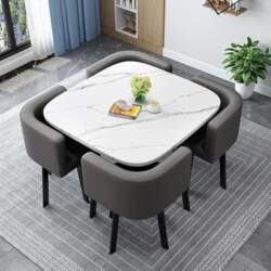 4-Piece Round/Square Dining Table Set with