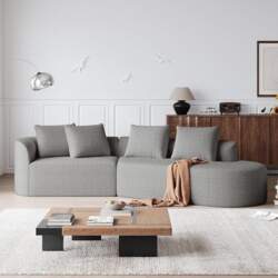4-Seater Sofa with Sleep Function, Corner