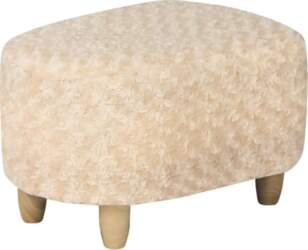 Adeco Faux Fur Ottoman Footrest Modern
