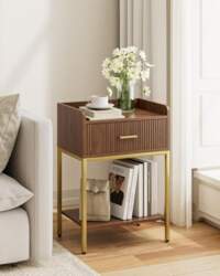 Bedside Table, 3-Tier Bedside Cabinet, Small