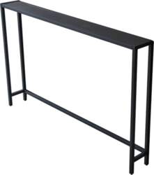 Black Slim Sofa Table Sleek Rectangular