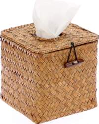 BTSKY Square Seagrass Tissue Box -