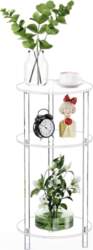 Clear Round Acrylic Side Table for