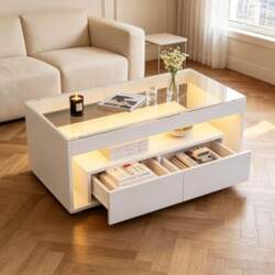 Coffee Table with LED, 100 x