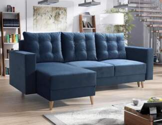 Corner Sofa Bergen Navy L Shape
