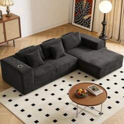 Corner Sofa with 3 Neck Cushions