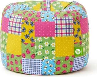 Cotton Patchwork Ladybird Bean Bag Large