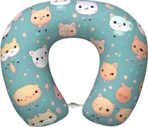 Cute Fox Memory Foam ceļojuma spilvens