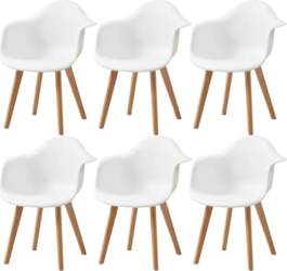 Dining Chairs with Armrests, Set of
