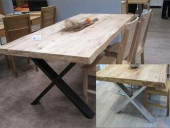 Dining Table Oak Tree Edge Slat