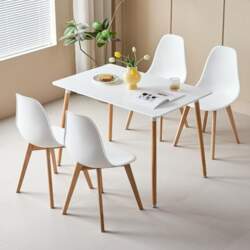 Dining Table with 4 Chairs Set