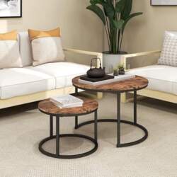 DUMEE Round Nesting Coffee Tables, Set