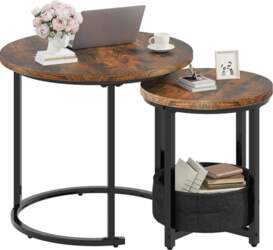 DWVO Round Coffee Tables, Nesting Table