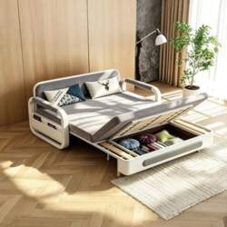 Extendable sofa beds provide storage space