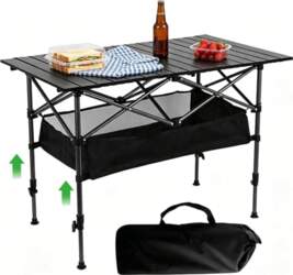 Folding Camping Table Height Adjustable 50-80