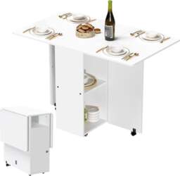 Folding Dining Table, Mobile Folding Table