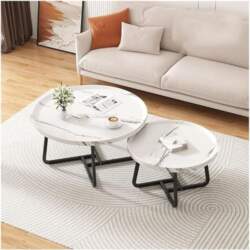 Garvee Round Coffee Table, Nesting Table