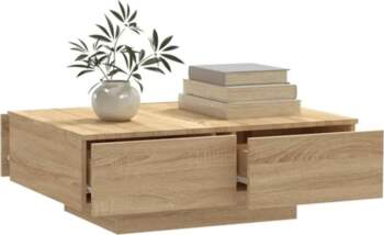 Gecheer Coffee Table with Drawer Side