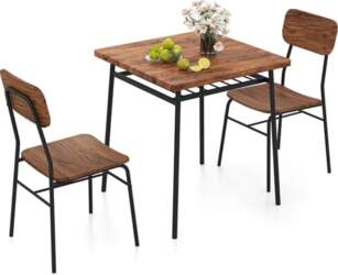 GIANTEX Dining Table with 2 Chairs