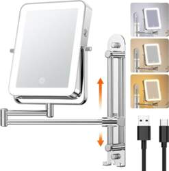 Gospire Rectangle Height Adjustable Illuminated Makeup