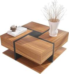 HAINEW Modern Coffee Table Square Functional