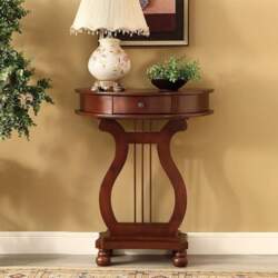 Half Moon Birch Console Sofa Table
