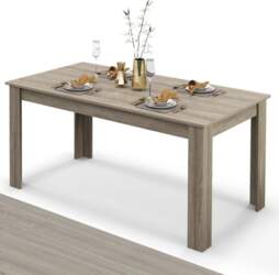 HOMASIS Wooden Dining Room Table, Rectangular