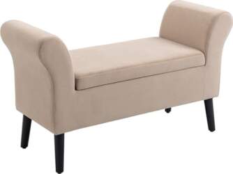 HOMCOM Bench with Storage Space, Upholstered