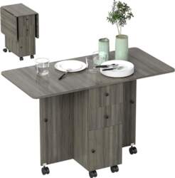 HOMCOM Foldable Kitchen Table, Dining Table