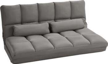 HOMCOM Modern 2-in-1 Sofa, 7-Level Adjustable
