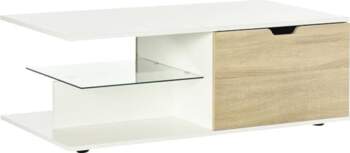 HOMCOM Rectangular Coffee Table with Drawers