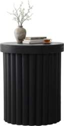 Hometopia Wooden Side Table, Small Round
