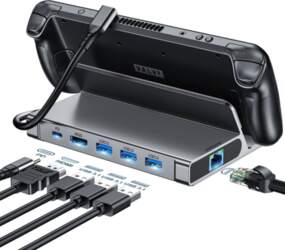 HUB adapteris Steam Deck USB-C USB-A