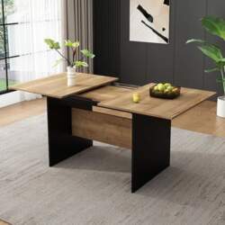 I0I&I0I Rectangular Expandable Dining Table, 140/180