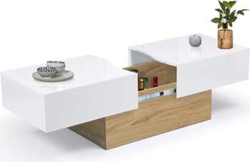 IDMarket - Marta Rectangular Extendable Coffee