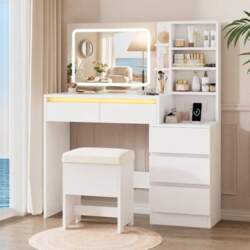 IRONCK Dressing Table with LED Lighting