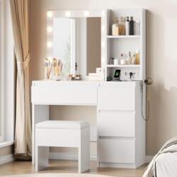 Jocoevol Dressing Table with Mirror and