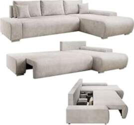 Juskys Iseo Right Sofa with Sleep