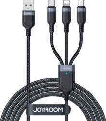 Kabelis 3v1 USB-A - Lightning USB-C