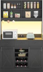 Kitchen Cabinet, Sideboard with LED Lighting