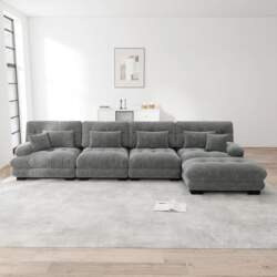 L-Shaped Modular Corner Sofa 4-Seater Couch