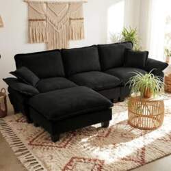 L-Shaped Sofa Bed with Sleep Function