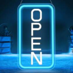 LightingWill Open Neon Sign, Open Sign
